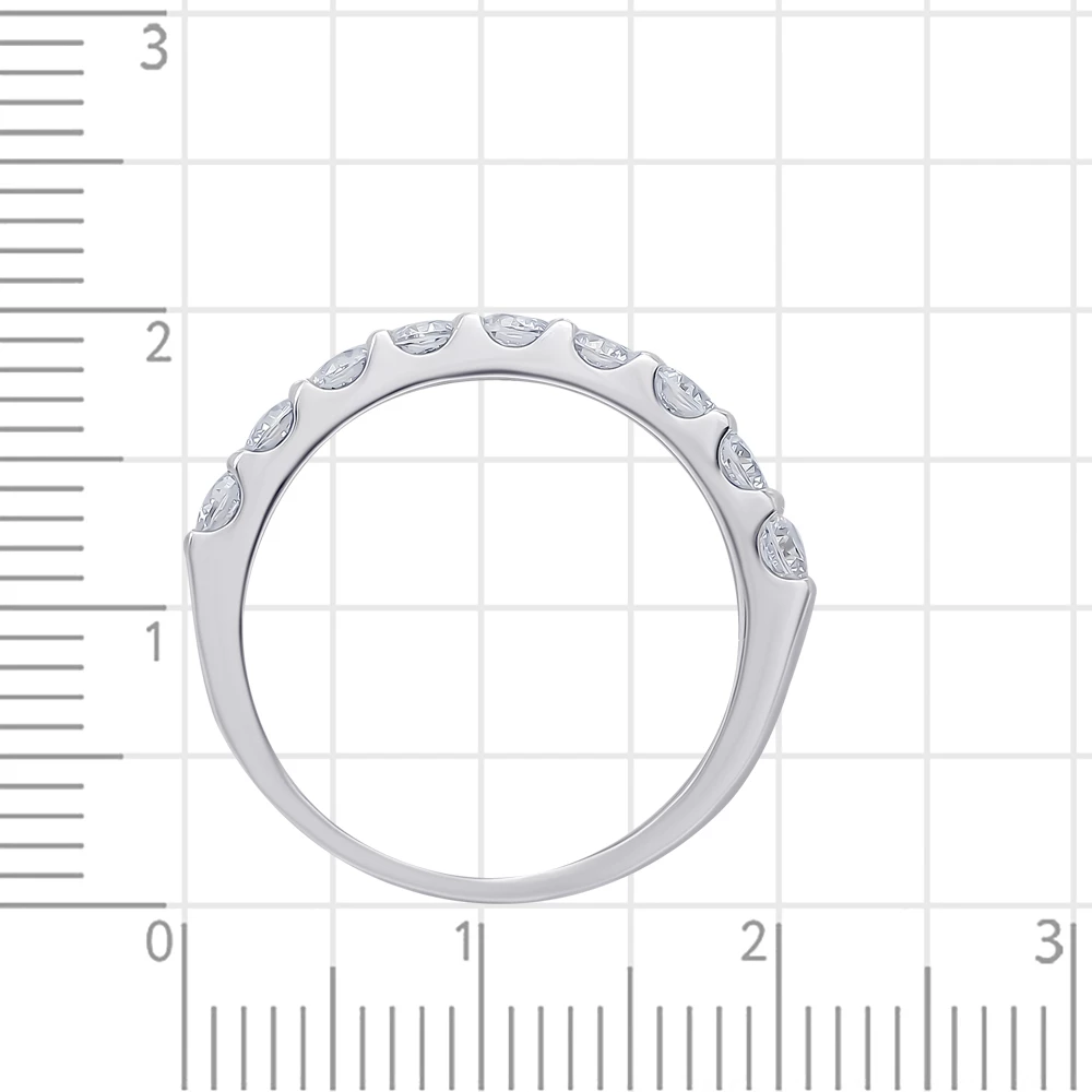 Кольцо с фианитами из серебра 925 пробы 4