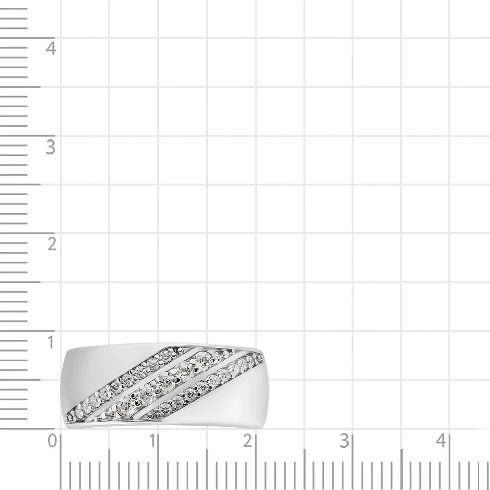 Кольцо с фианитами из серебра 925 пробы 2