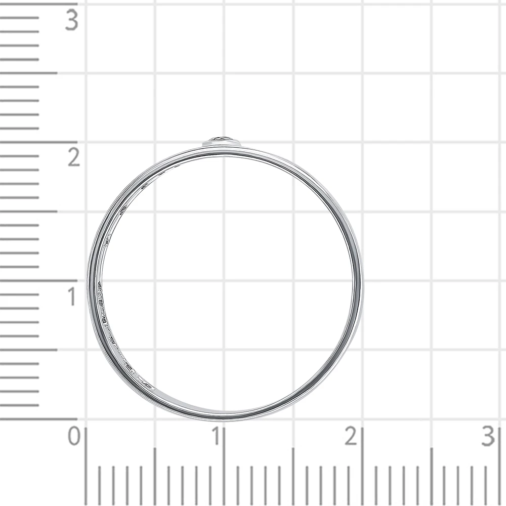 Кольцо с фианитом из серебра 925 пробы 3