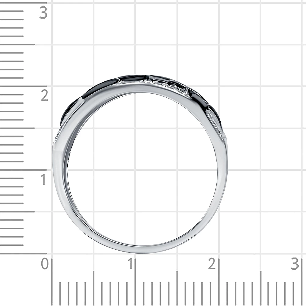 Кольцо с фианитами из серебра 925 пробы 3