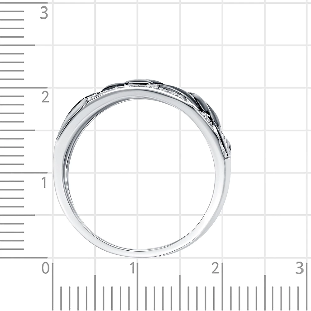 Кольцо с фианитами из серебра 925 пробы 3
