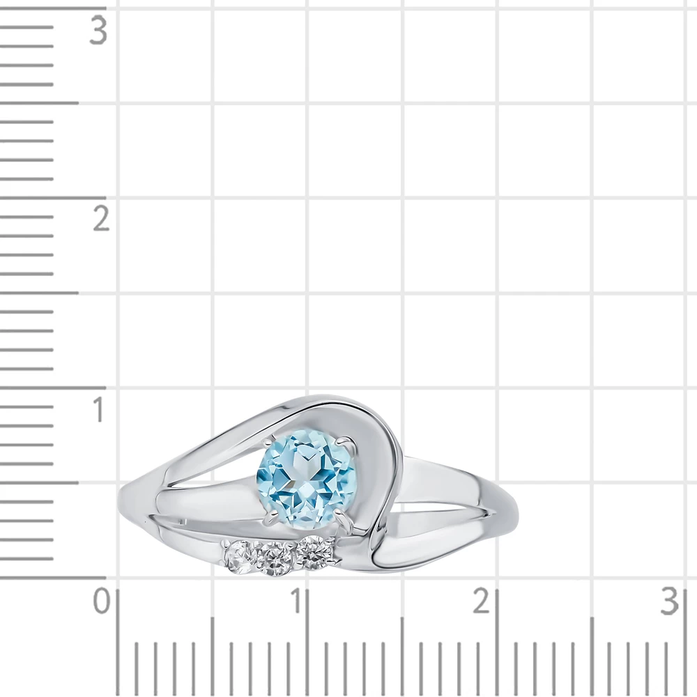 Кольцо с топазами из серебра 925 пробы 2