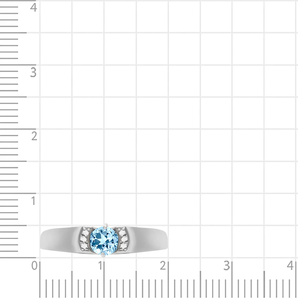 Кольцо с топазами из серебра 925 пробы 2