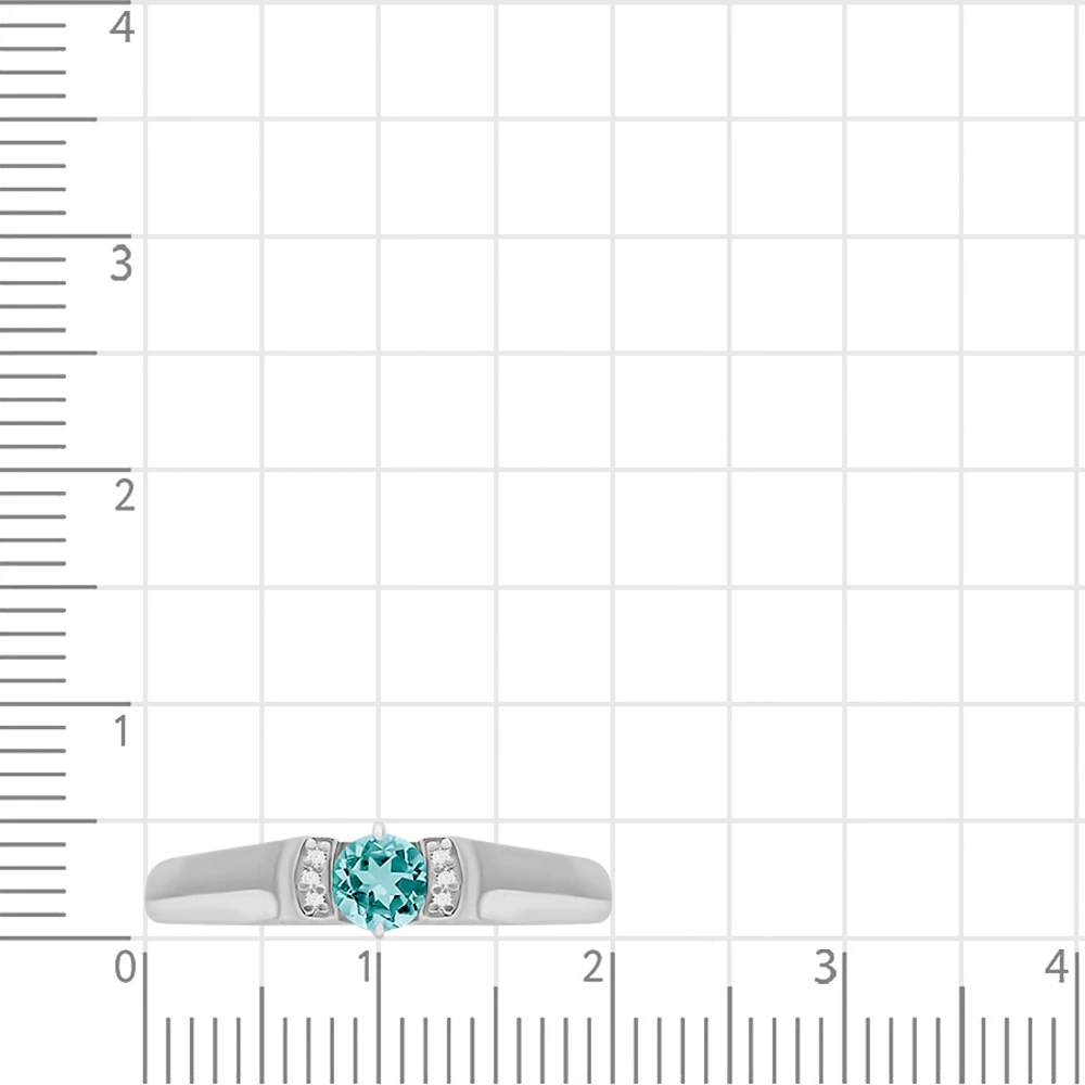 Кольцо с топазами из серебра 925 пробы 2