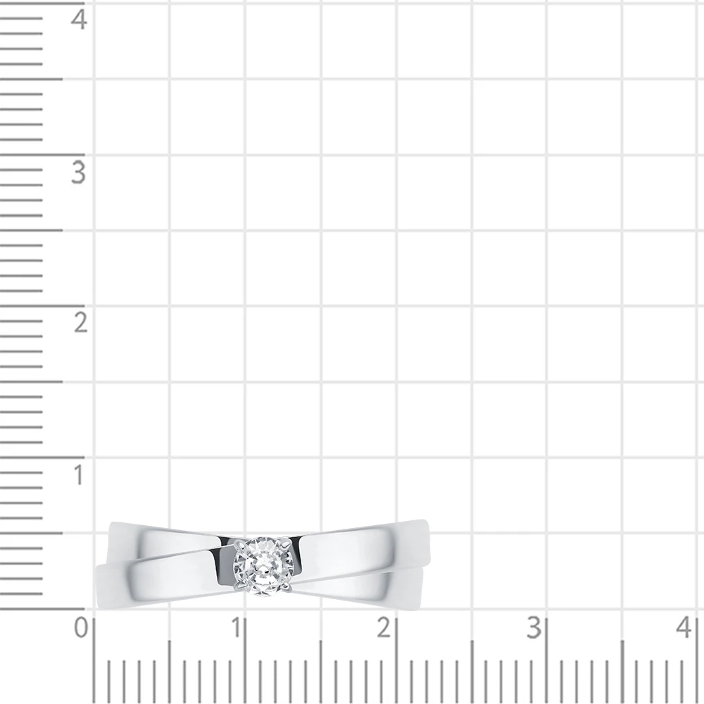 Кольцо с фианитом из серебра 925 пробы 2