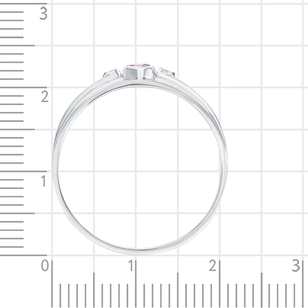 Кольцо с аметистами из серебра 925 пробы 3