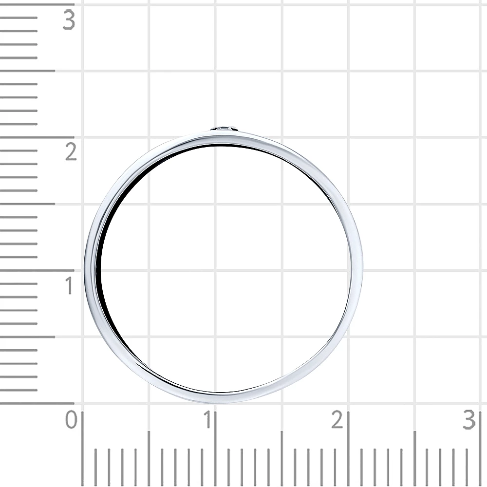 Кольцо с фианитом из серебра 925 пробы 3