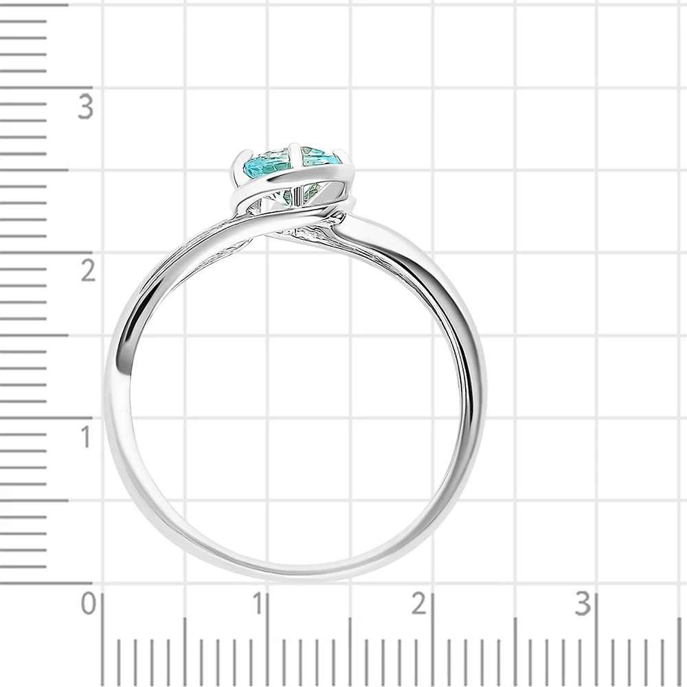 Кольцо с топазом из серебра 925 пробы 3