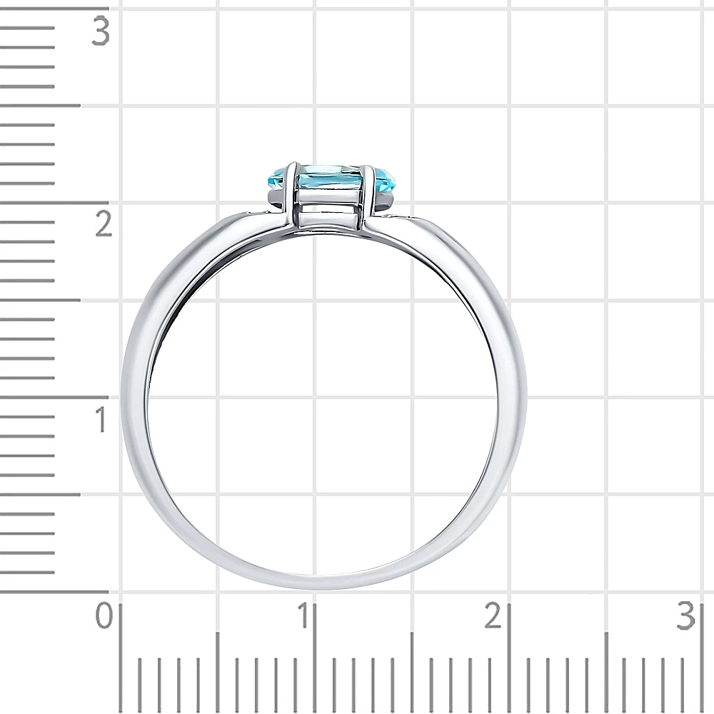 Кольцо с топазами из серебра 925 пробы 3