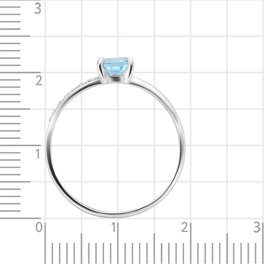 Кольцо с топазами из серебра 925 пробы 3