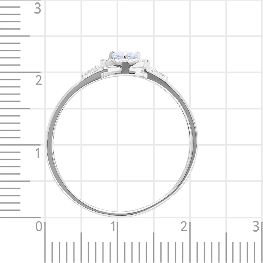 Кольцо с фианитами из серебра 925 пробы 3