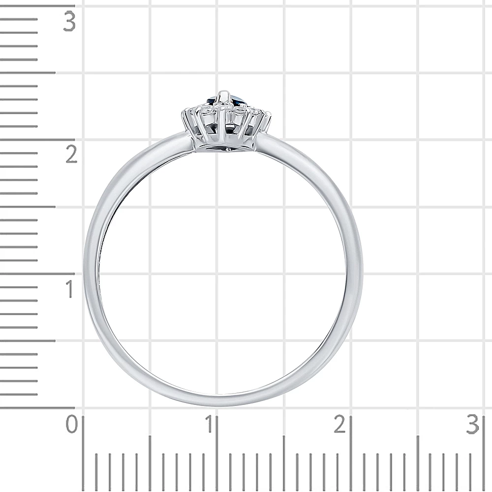 Кольцо с топазами из серебра 925 пробы 3