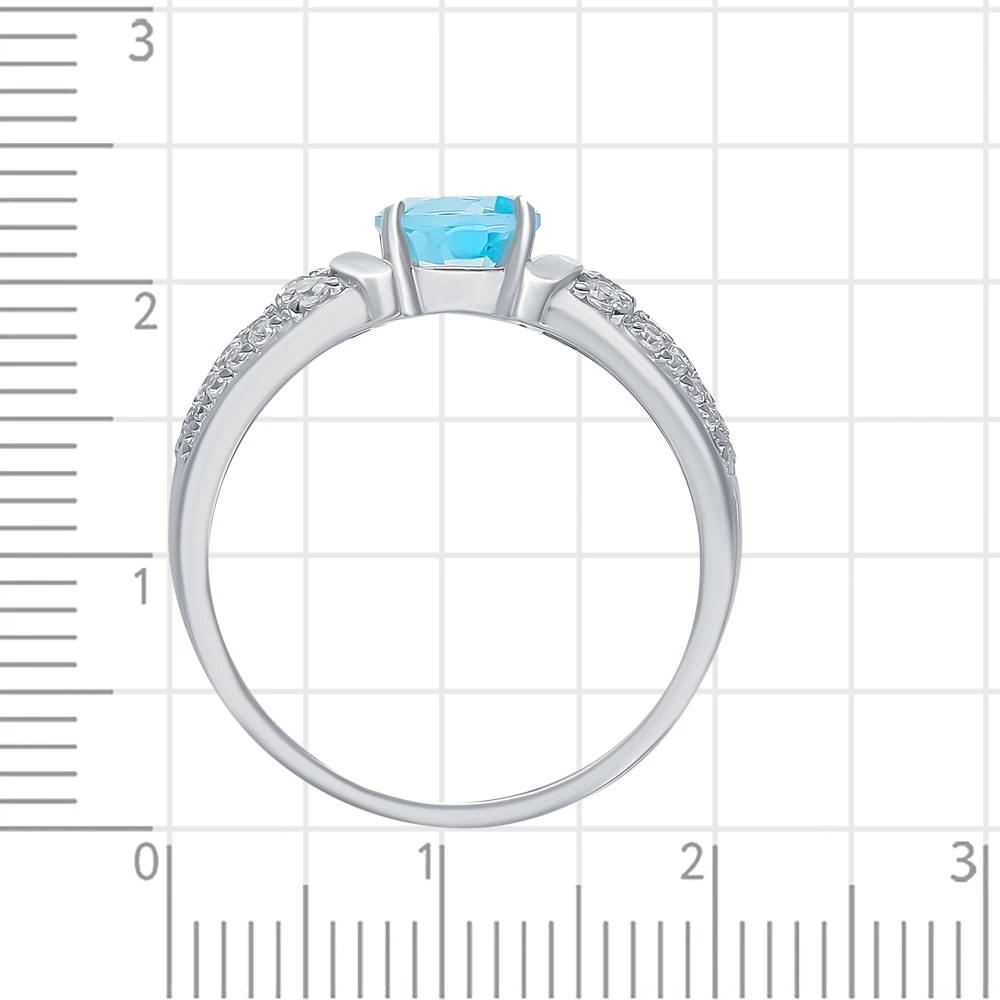 Кольцо с топазами из серебра 925 пробы 3