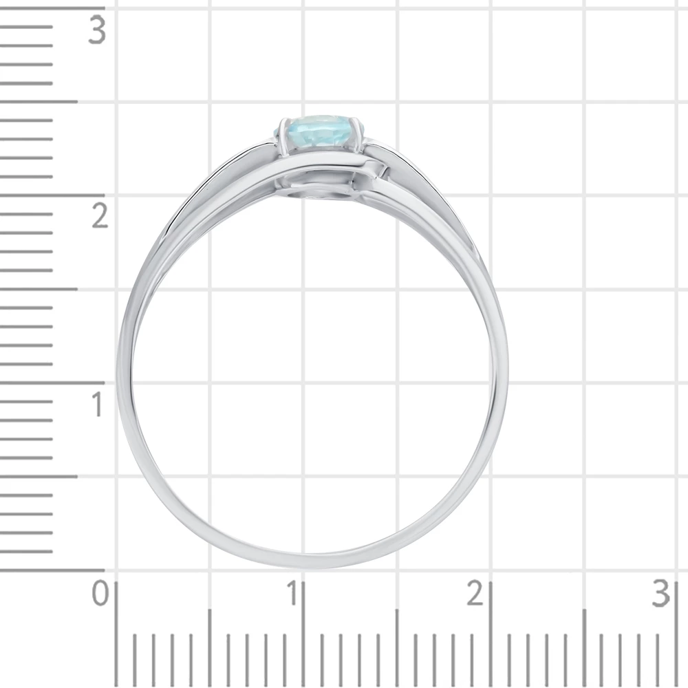 Кольцо с топазом из серебра 925 пробы 3