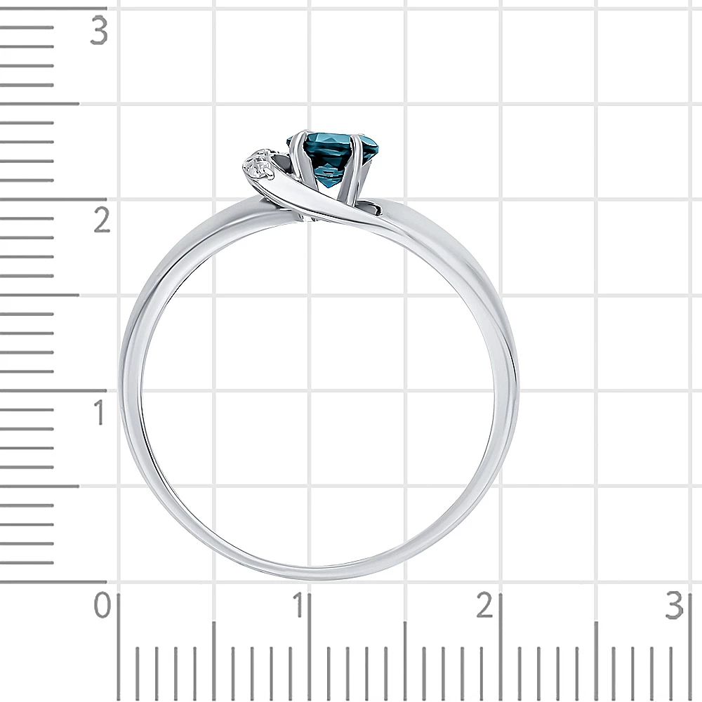 Кольцо с топазами из серебра 925 пробы 3