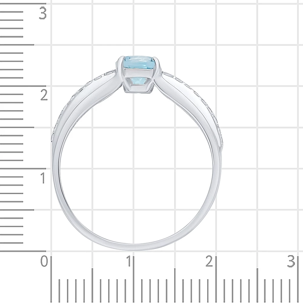 Кольцо с топазами из серебра 925 пробы 3