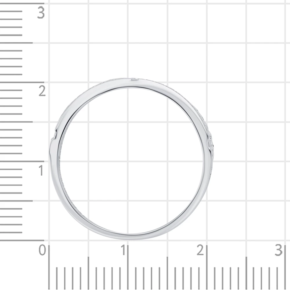 Кольцо с фианитами из серебра 925 пробы 3