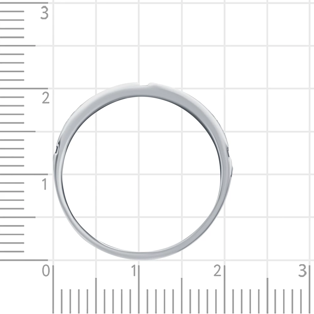 Кольцо с фианитами из серебра 925 пробы 3