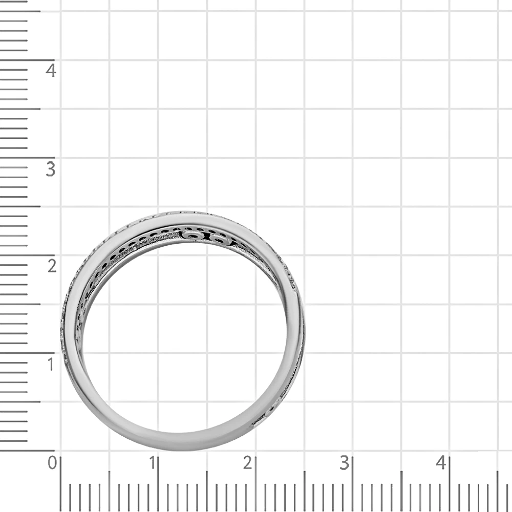 Кольцо с фианитами из серебра 925 пробы 3