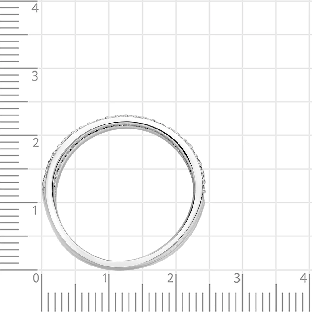 Кольцо с фианитами из серебра 925 пробы 3