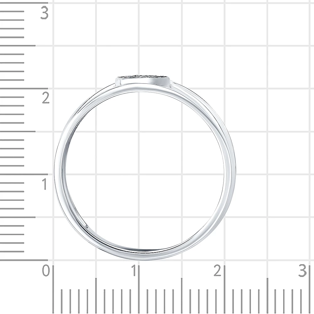 Кольцо с фианитами из серебра 925 пробы 3