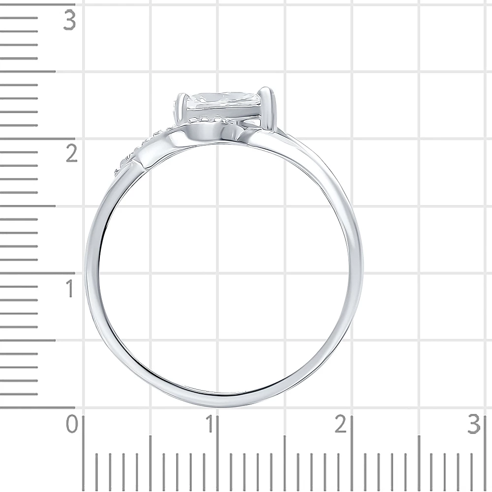 Кольцо с фианитами из серебра 925 пробы 3