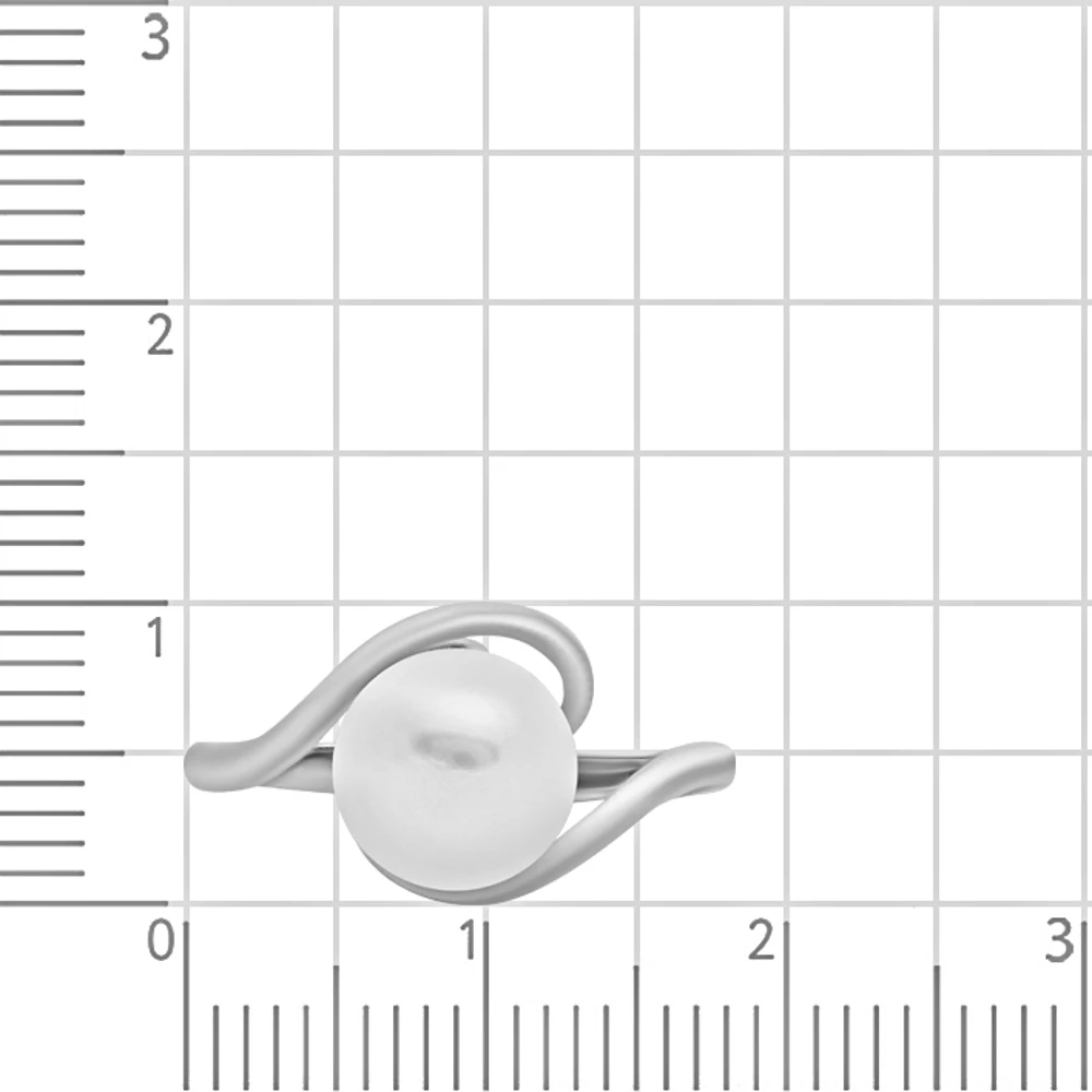 Кольцо с культивированным жемчугом из серебра 925 пробы 2