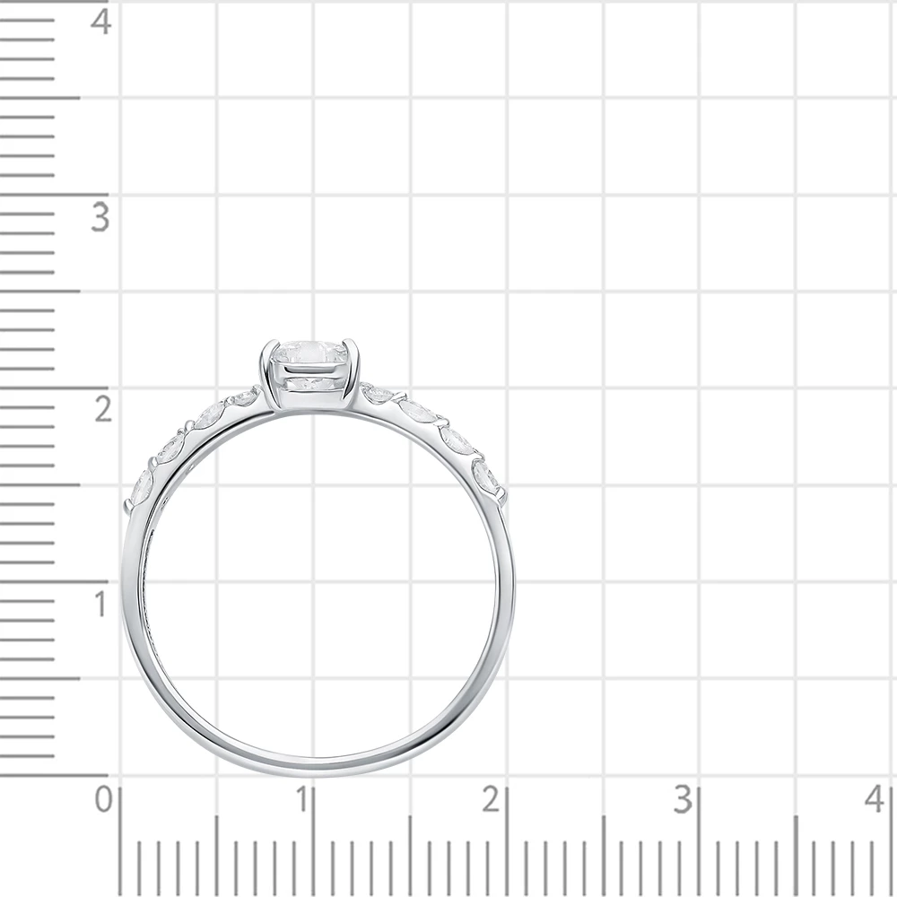 Кольцо наборное с фианитами из серебра 925 пробы 3