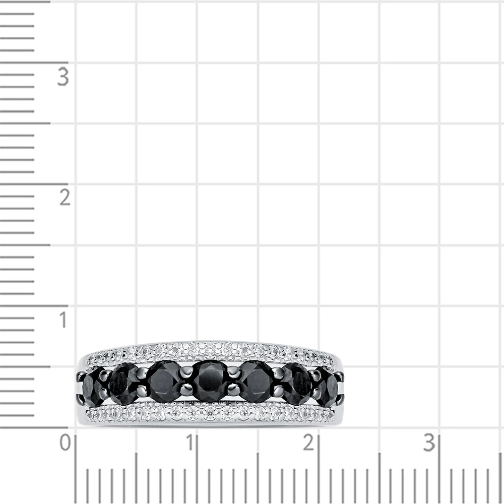 Кольцо с фианитами из серебра 925 пробы 2