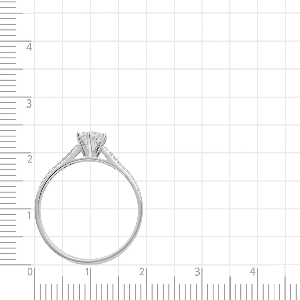 Кольцо с фианитами из серебра 925 пробы 3