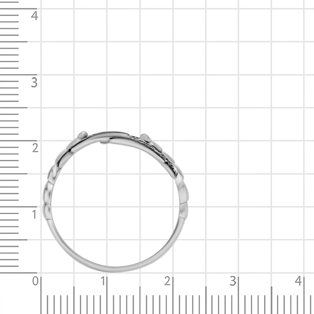 Кольцо  Стрекоза с фианитами из серебра 925 пробы 3
