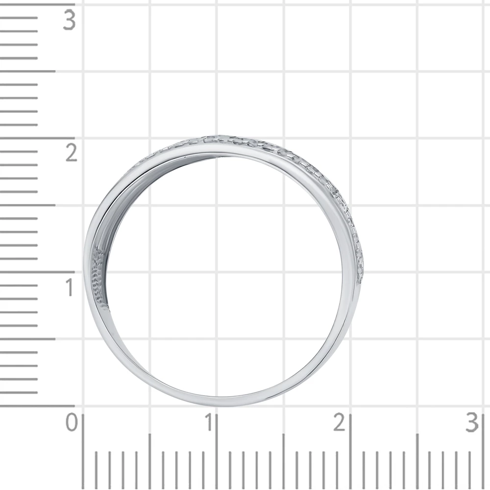 Кольцо с фианитами из серебра 925 пробы 3