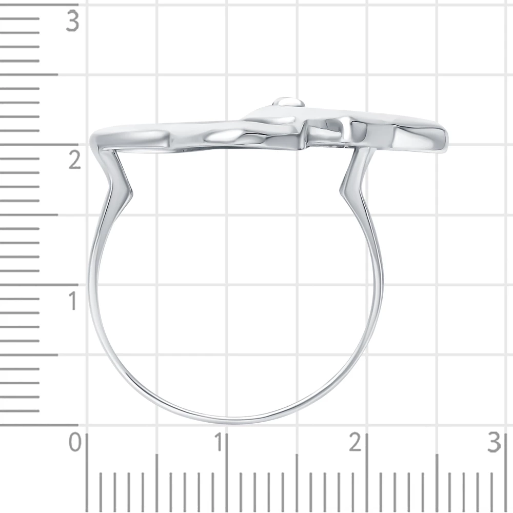 Кольцо с цирконием из серебра 925 пробы 3