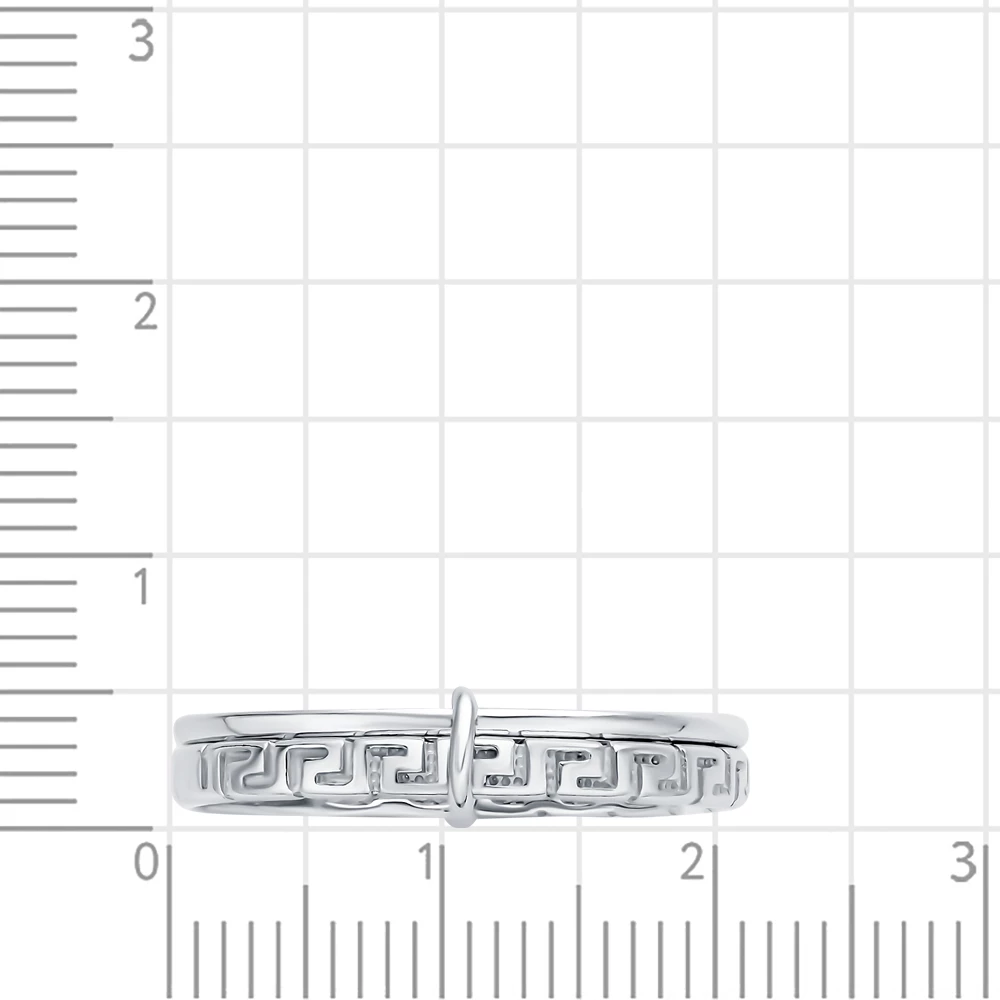 Кольцо наборное из серебра 925 пробы 2