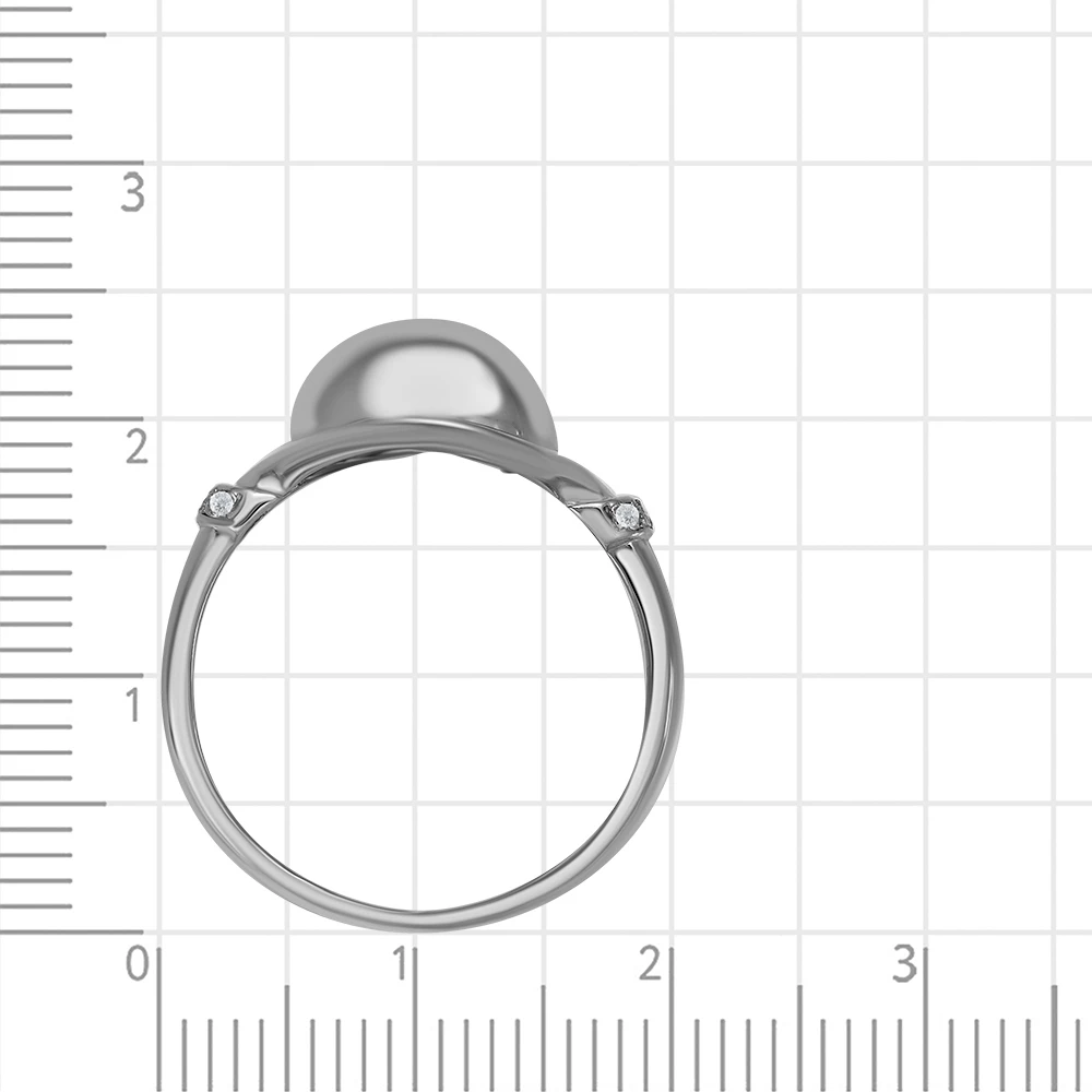 Кольцо с цирконием из серебра 925 пробы 3