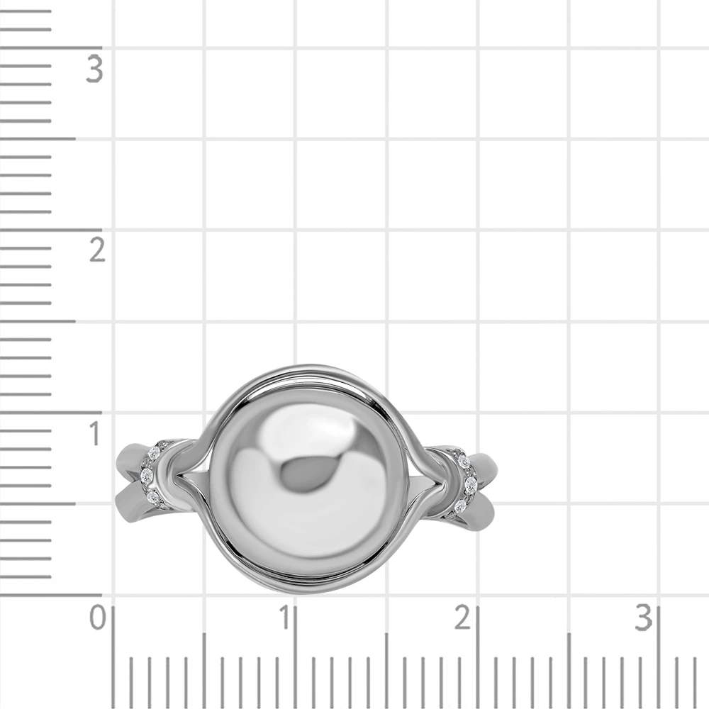 Кольцо с цирконием из серебра 925 пробы 2