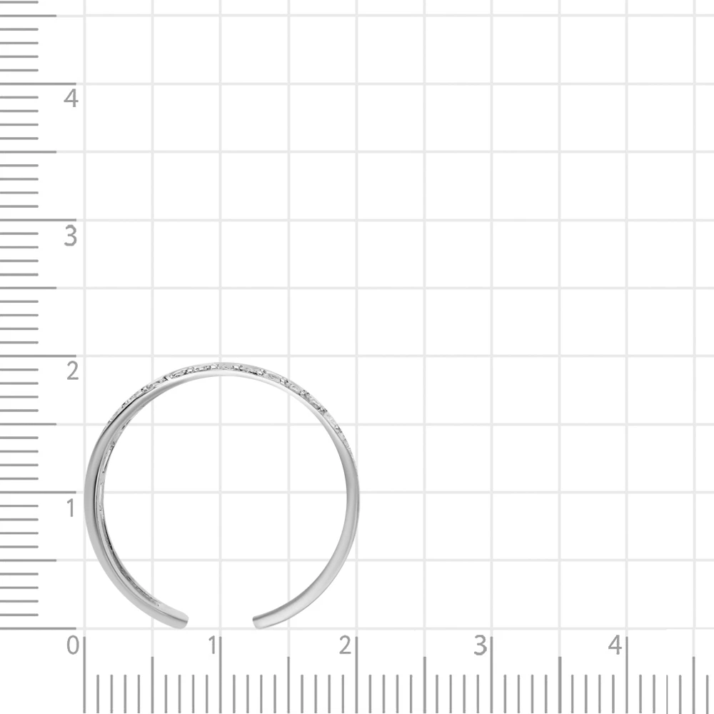 Кольцо с фианитами из серебра 925 пробы 3