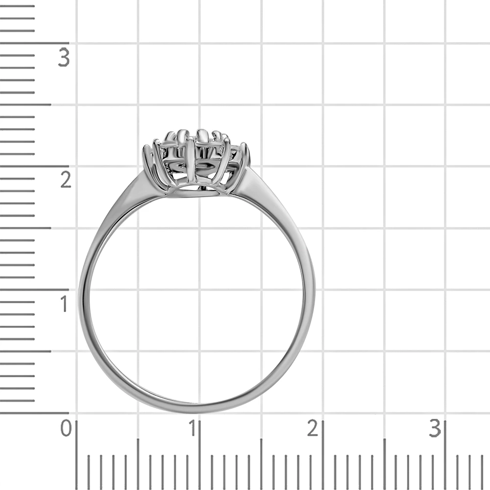 Кольцо с фианитами из серебра 925 пробы 3