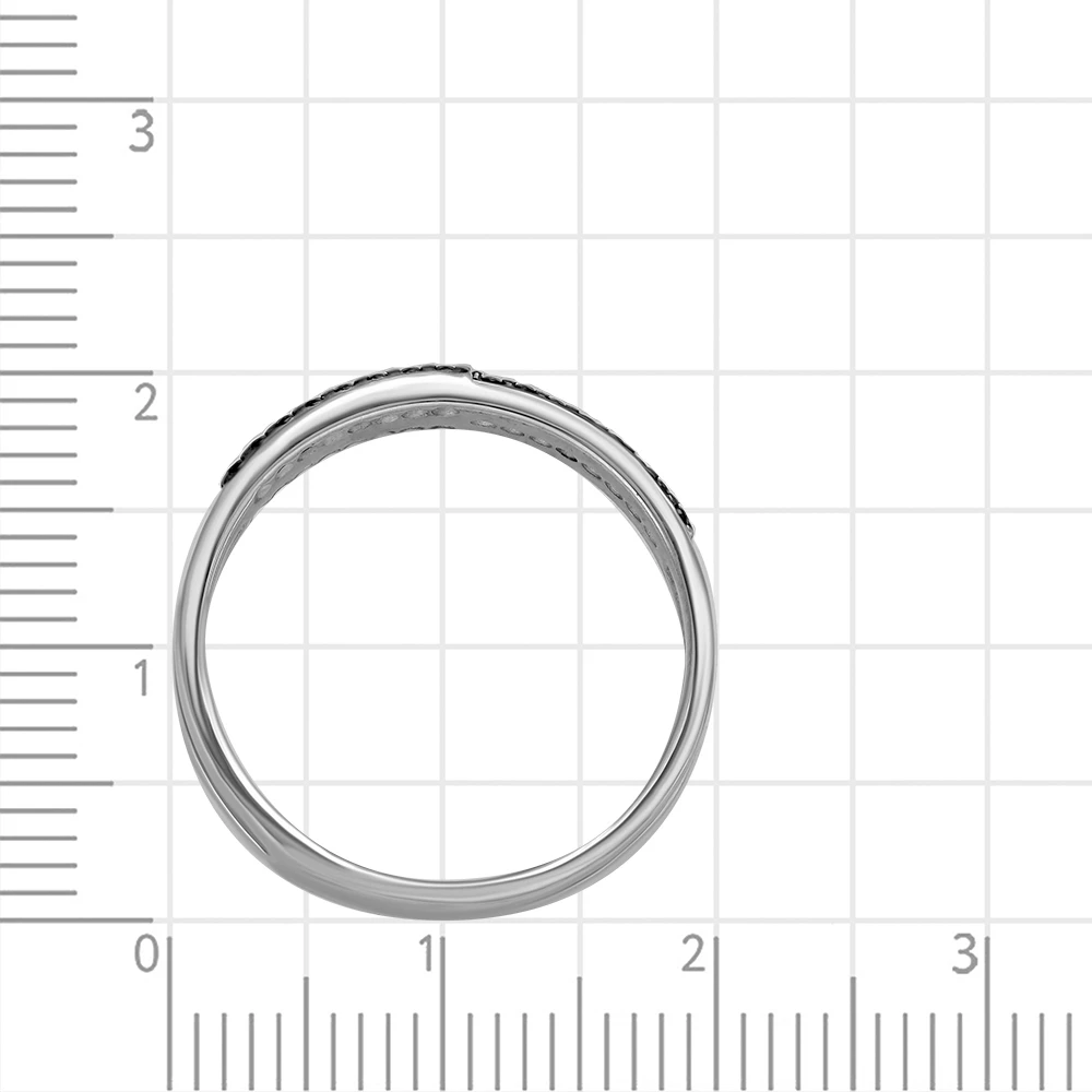 Кольцо с фианитами из серебра 925 пробы 3