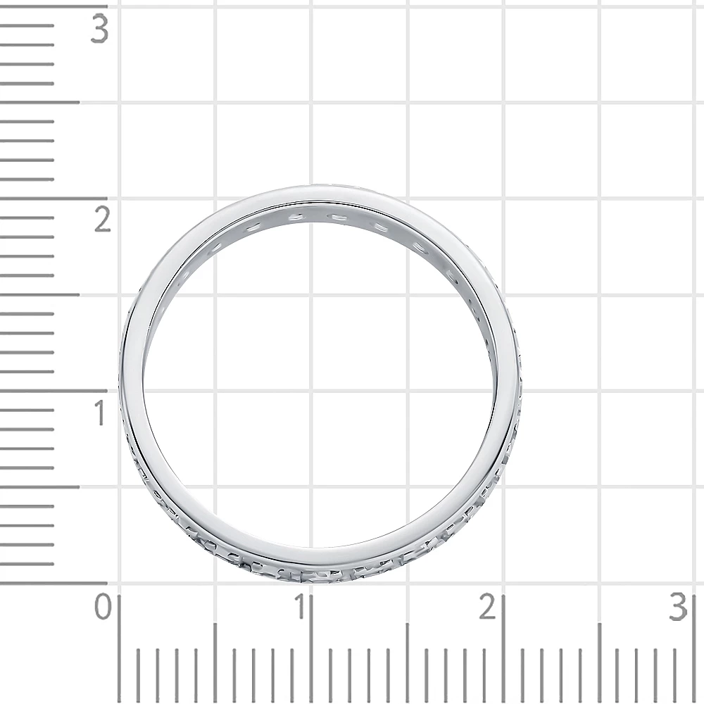 Кольцо с фианитами из серебра 925 пробы 3