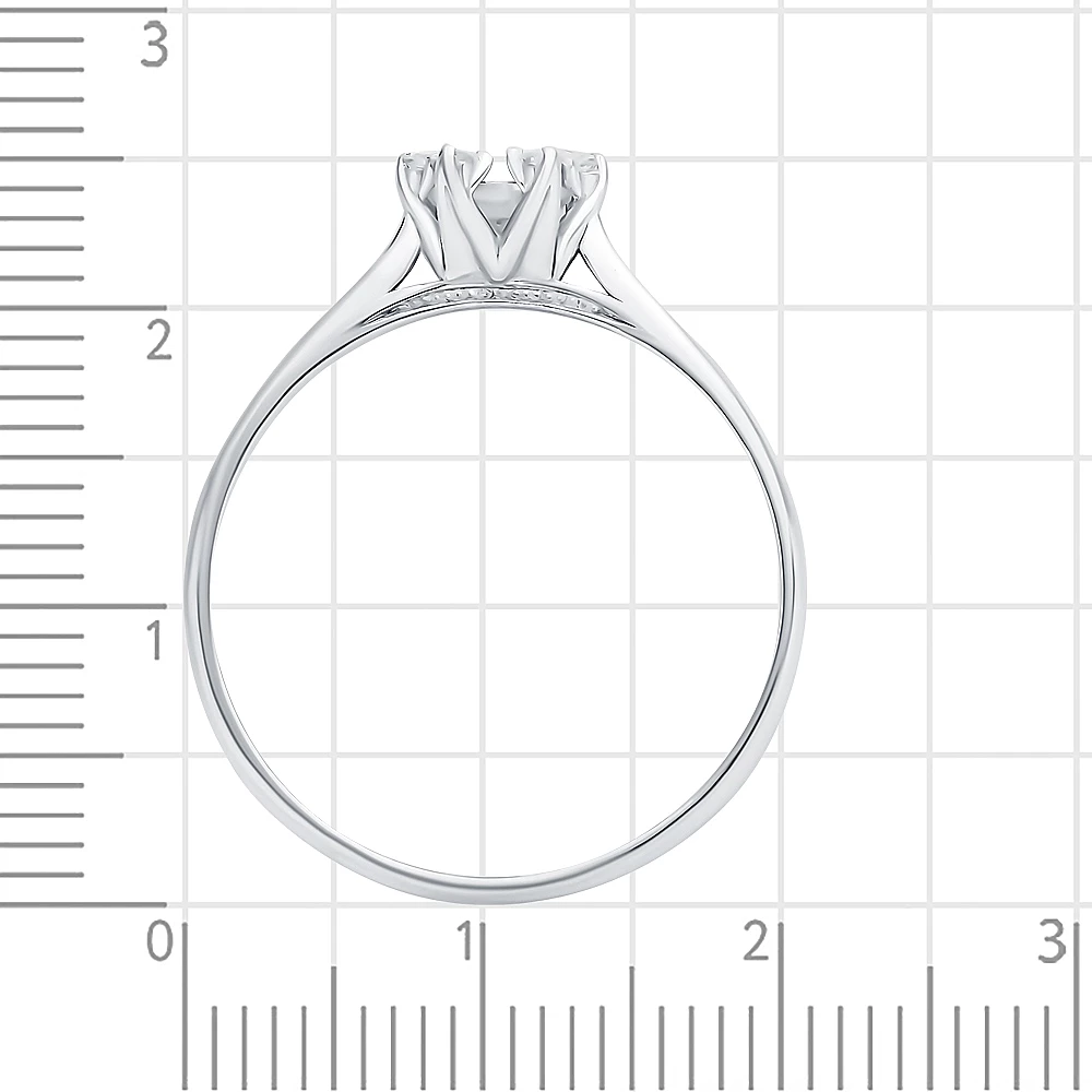 Кольцо с фианитами из серебра 925 пробы 3
