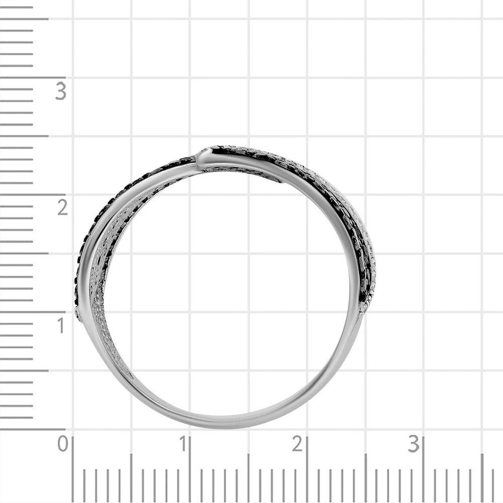 Кольцо с фианитами из серебра 925 пробы 3