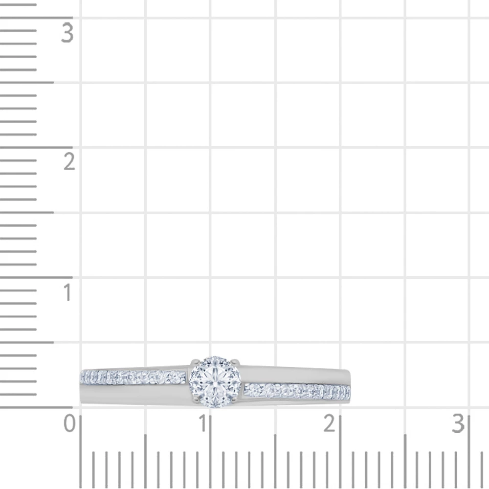 Кольцо с фианитами из серебра 925 пробы 2