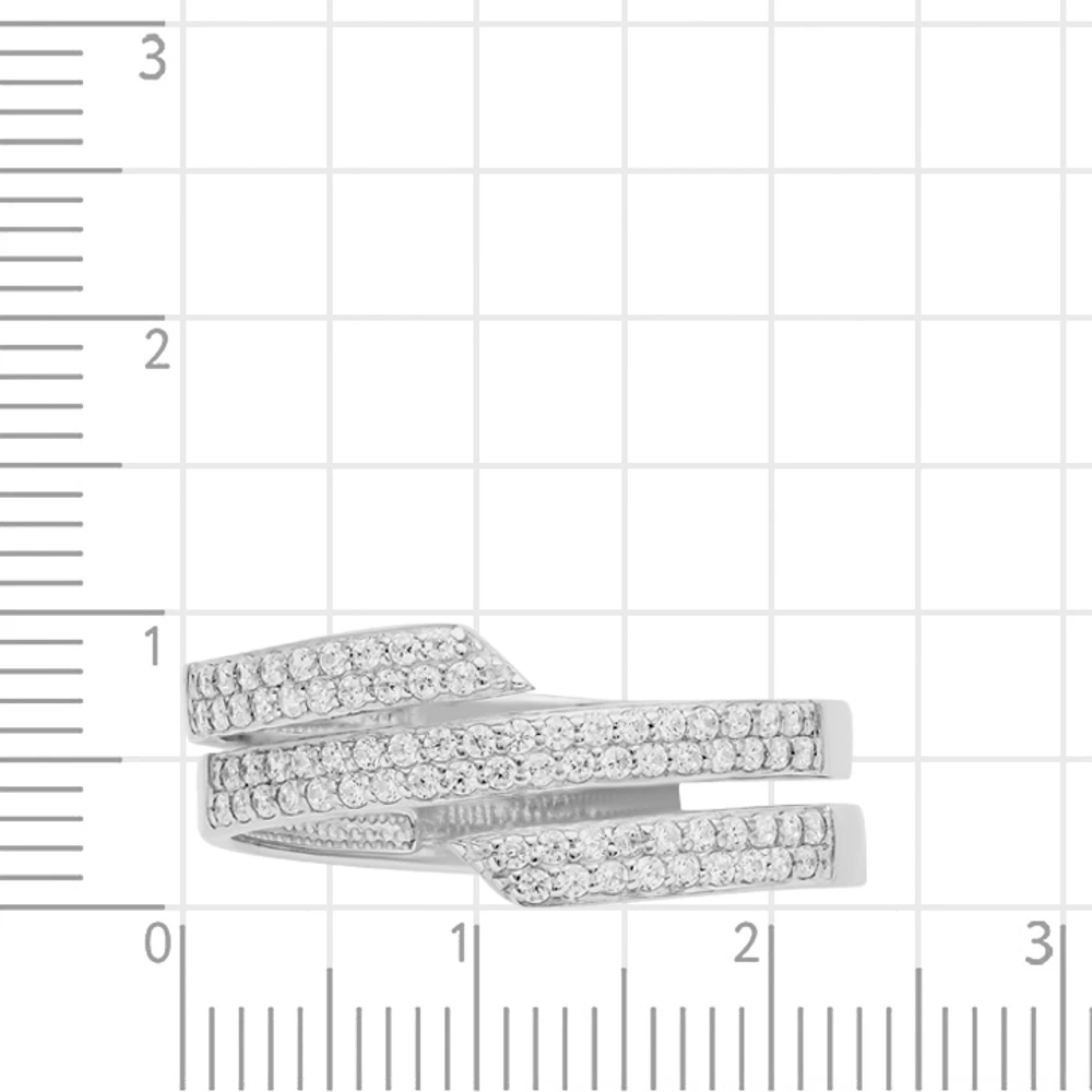 Кольцо с фианитами из серебра 925 пробы 2