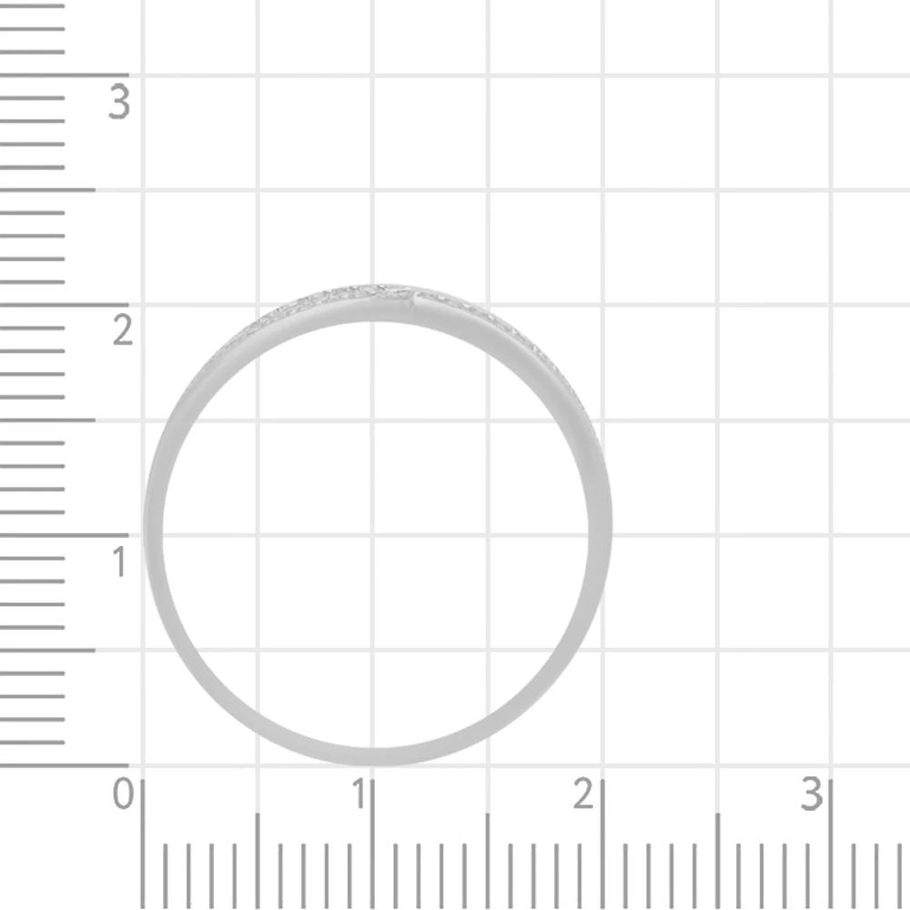 Кольцо с фианитами из серебра 925 пробы 3