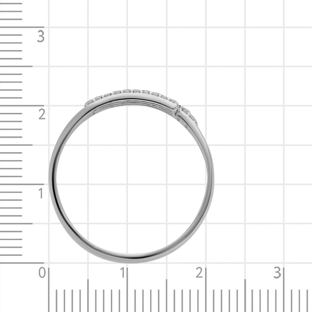 Кольцо с фианитами из серебра 925 пробы 3