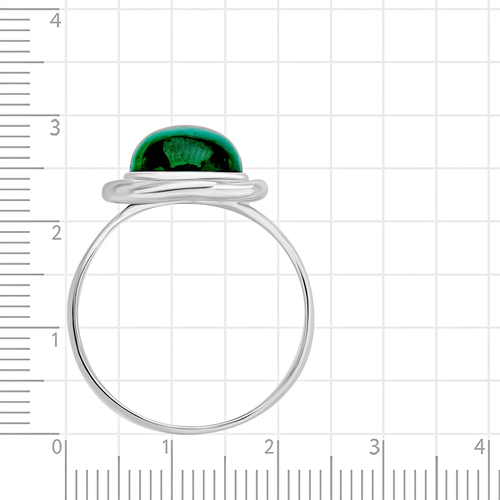 Кольцо с хризопразом из серебра 925 пробы 3