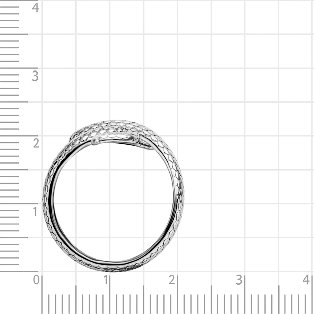 Кольцо  Змея из серебра 925 пробы 3
