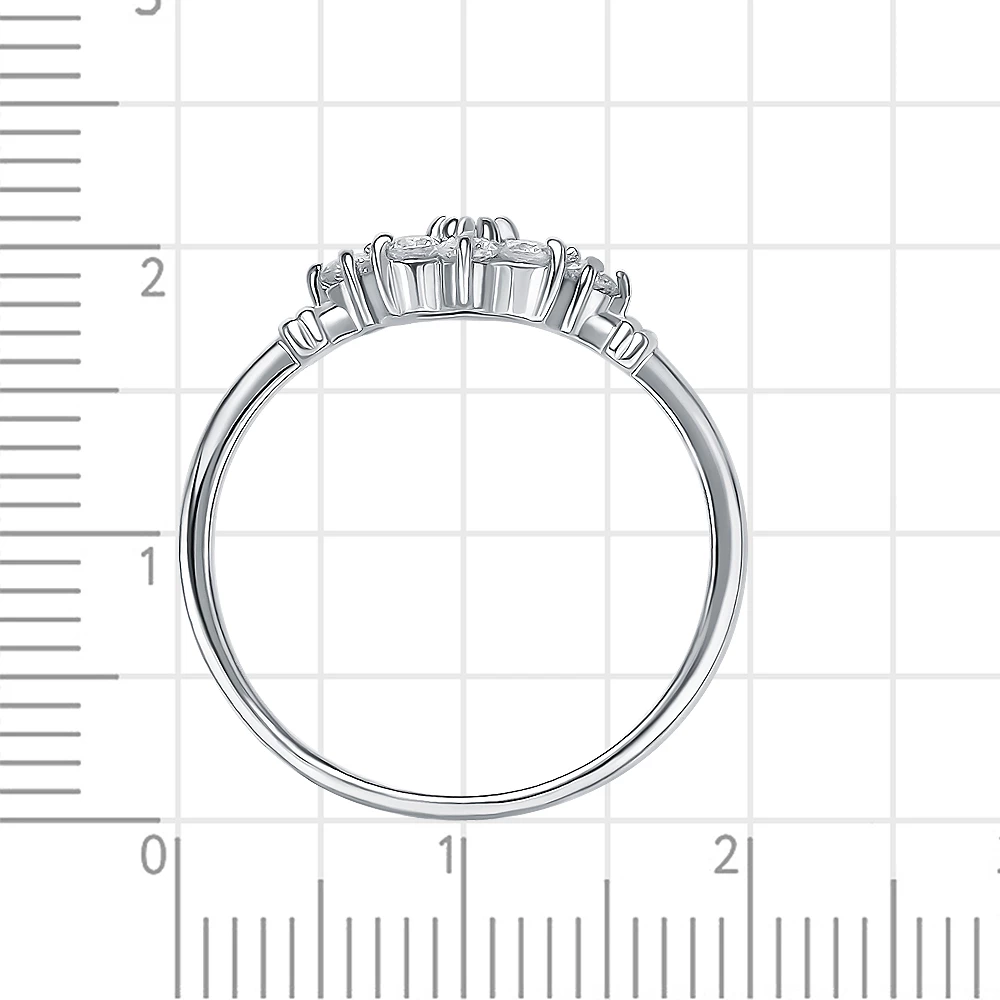 Кольцо с фианитами из серебра 925 пробы 3