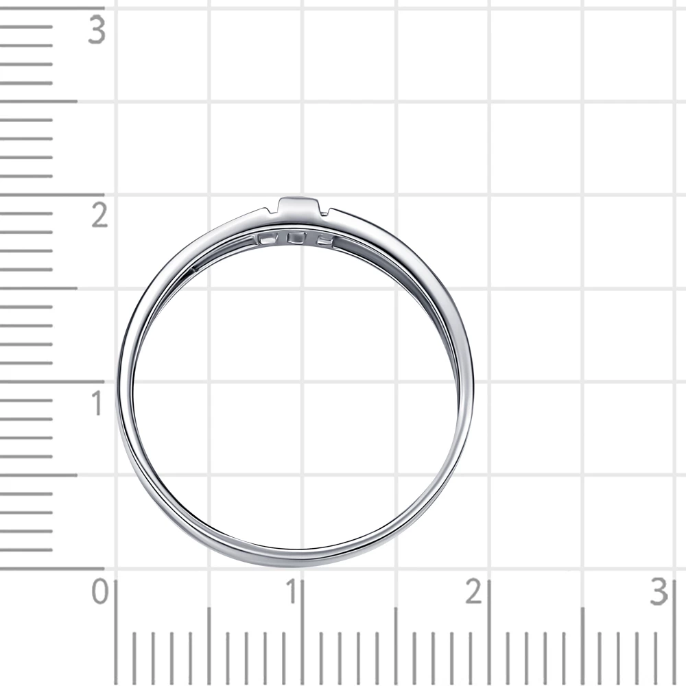 Кольцо с цирконием из серебра 925 пробы 3
